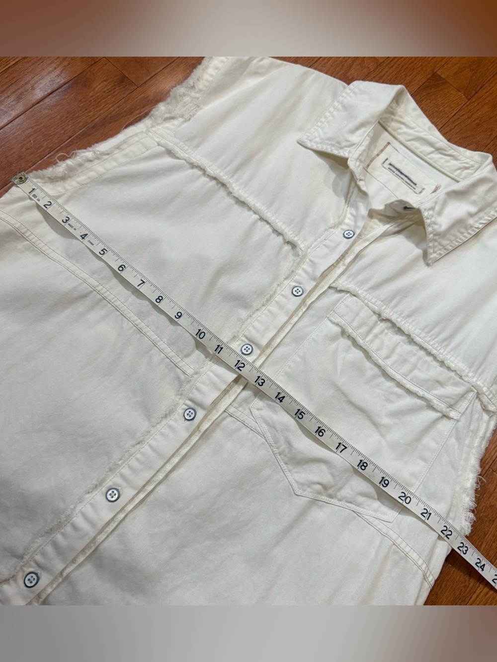 We The Free Free People Women’s Medium Better Together Denim Tunic Vest Shirt - Picture 7 of 8